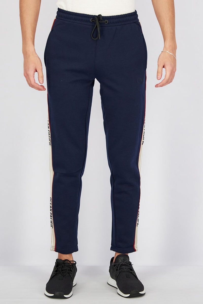 Ocean Pacific Men Drawstring Pull,On Pants, Navy - Image 1