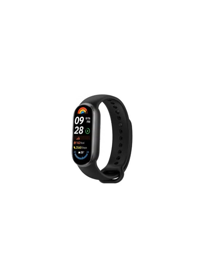 CATANES (for Mi Band 8 and 9) Strap Soft Silicone Replacement Sport Wristband for Xiaomi Mi Band 8 and 9 Watch Band Accessories for Women Men Black - Image 1