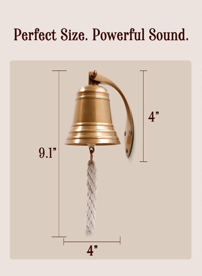 THDC Antique Brass Ship’s Bell (4") – Solid Brass Maritime Duty Watch Bell, Wall Mountable Indoor & Outdoor Bell for Pub, Shop, Reception & Dinner - Image 4