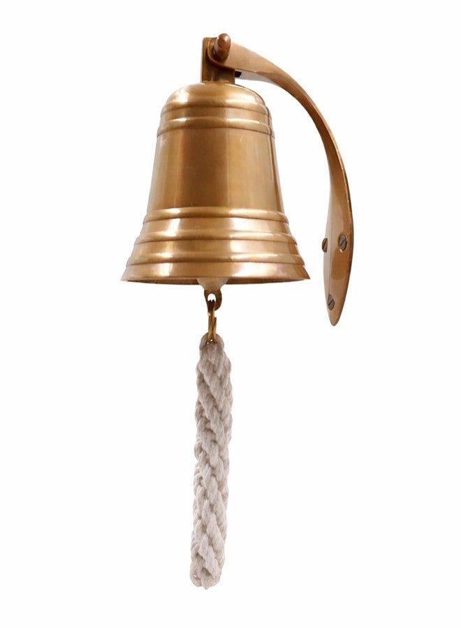 THDC Antique Brass Ship’s Bell (4") – Solid Brass Maritime Duty Watch Bell, Wall Mountable Indoor & Outdoor Bell for Pub, Shop, Reception & Dinner - Image 1