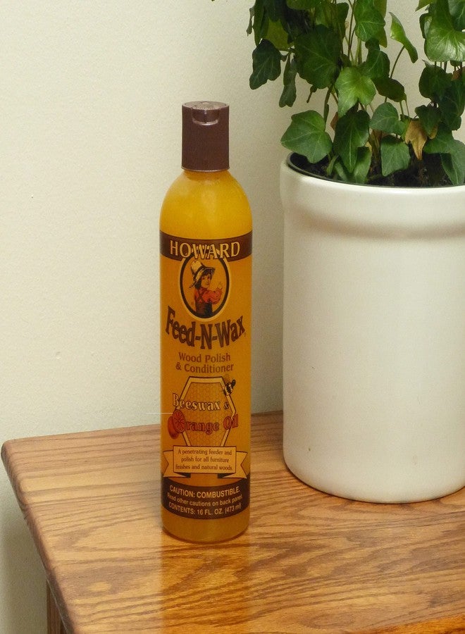 Howard Products Beeswax Wood Polish & Conditioner, Feed-N-Wax for Wood Furniture Polish, 128 Fl oz, Orange - Image 4