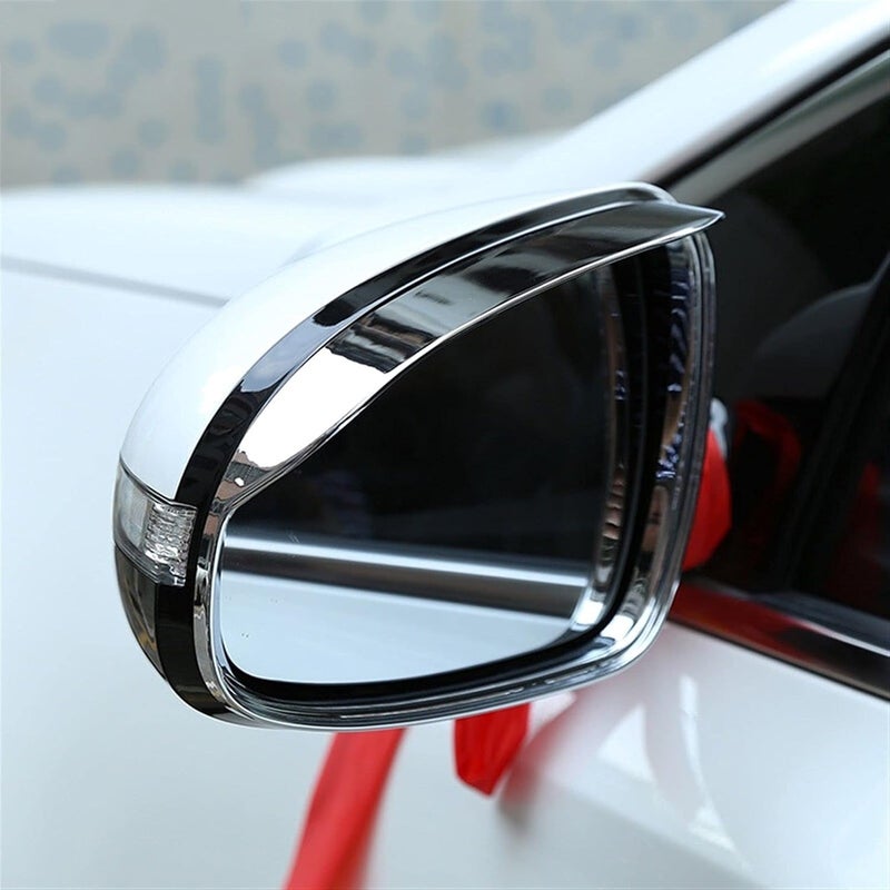 Wivplex Chrome Rearview Mirror Rain Eyebrow Cover Trim - Image 5