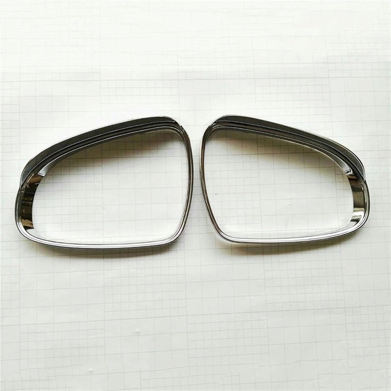 Wivplex Chrome Rearview Mirror Rain Eyebrow Cover Trim - Image 1