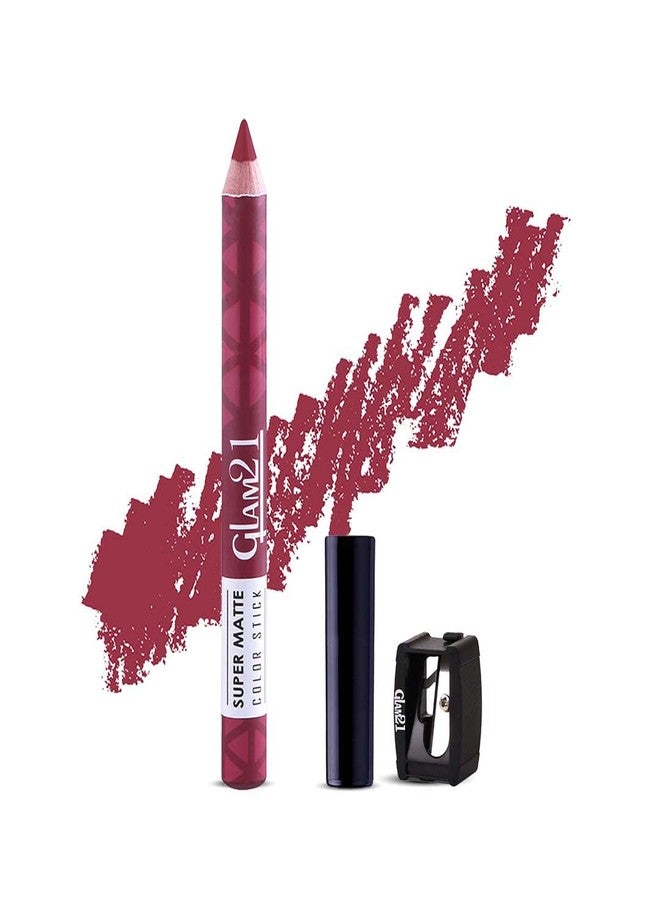 Glam 21 Glam21 Super Matte Colorstick Lipstick|Natural Wooden Lipstick | Long Lasting | Ultra Pigmented | Light Weight -3.5 Gm | 08-Gimme Maroon - Image 2