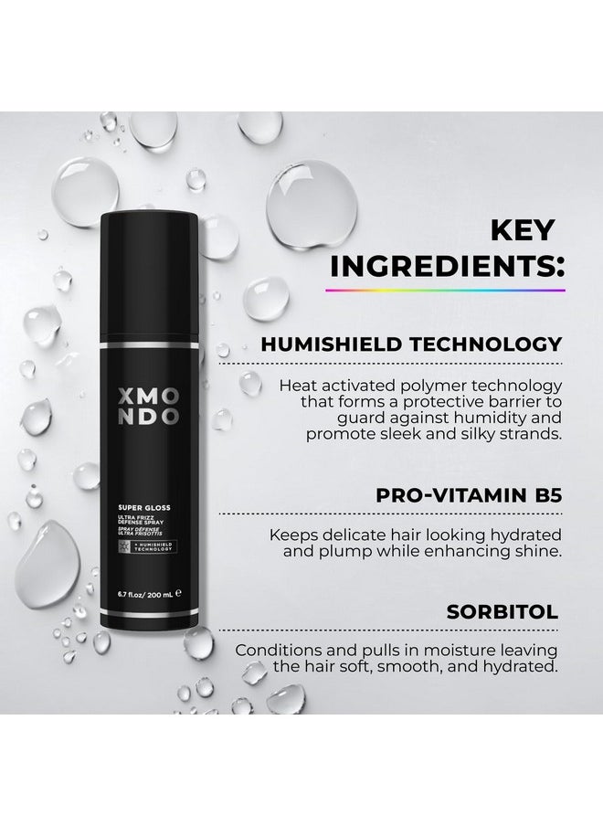 XMONDO XMONDO Hair Super Gloss Ultra Frizz Defense Spray | Ultimate Frizz & Humidity Guard Designed with Humishield Technology, Vegan Formula Promotes Softer Strands and Enhances Shine, 6.7 Fl Oz  - Image 4