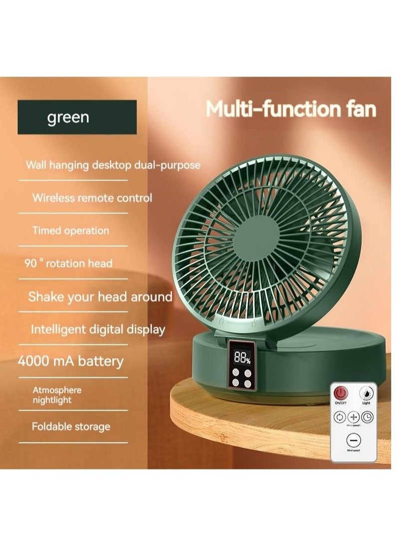 Generic USB  Table Fan 90° Rotation green  - Image 2