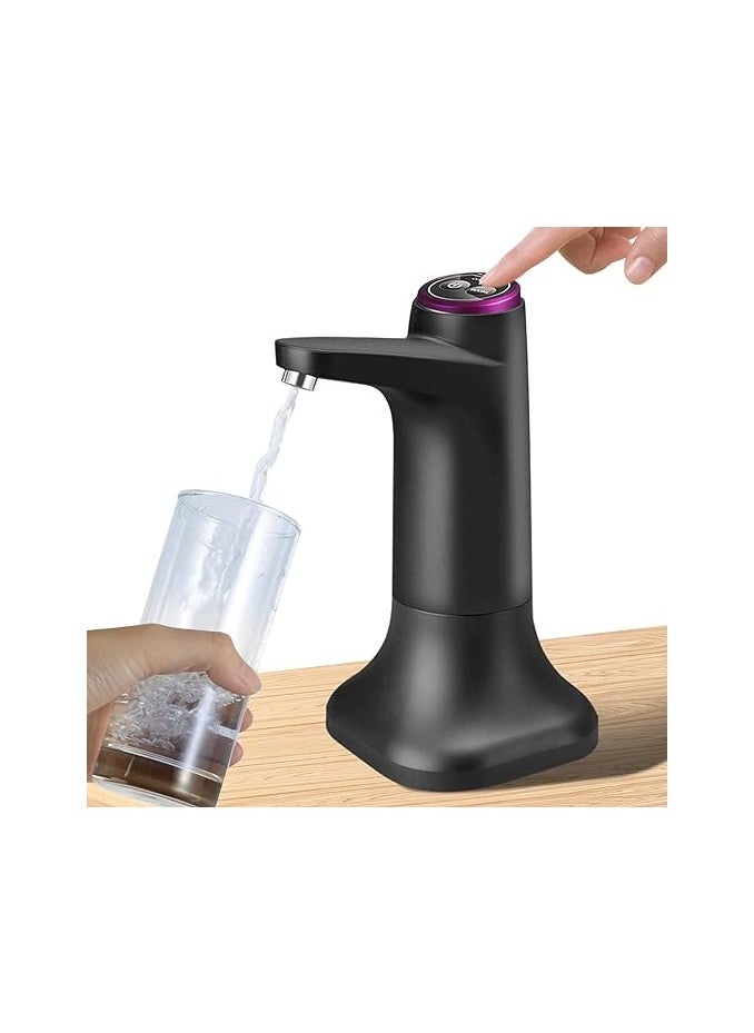 ELTRAZONE Rechargeable Electric Water Bottle Pump – USB Charging Portable Drinking Water Dispenser with One-Touch Button – Fits Universal Gallon Bottles – Ideal for Home, Kitchen, Office, Outdoor & Travel Use – Easy to Use & Spill-Free (Black) - Image 5