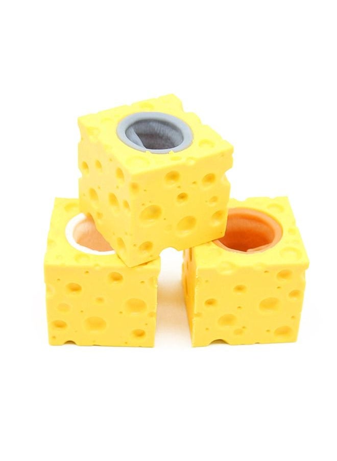 3Pcs Squeeze pops Mouse in Cheese, Squeeze Fidget Toy, Mouse Pop Up Fidget Toy, Stress Relief Toy, Sensory Toy for Kids Adult  - Image 2