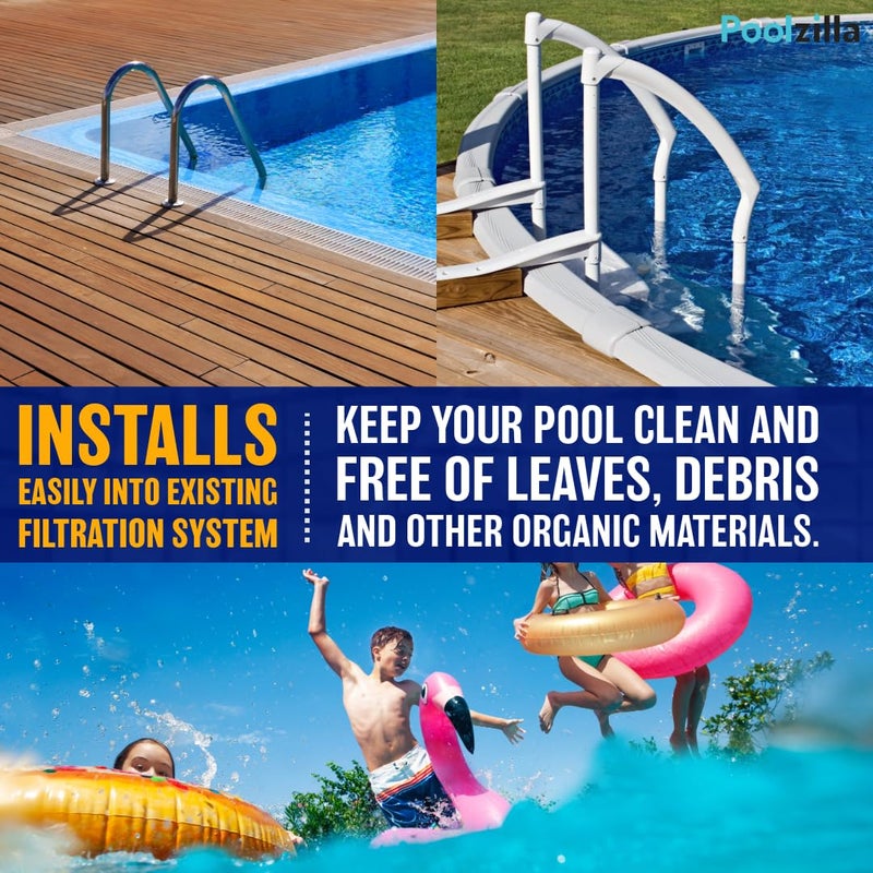 Poolzilla Standard Complete Thru-Wall Skimmer Kit for Above-Ground Swimming Pool, White - Image 3