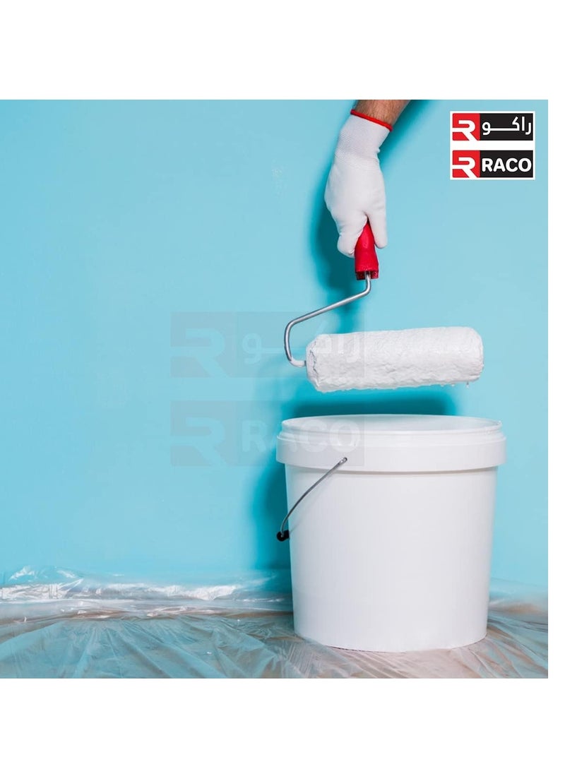 راكو لفة صفائح البوليثين المتينة RACO للأرضيات والأثاث من الغبار والماء عند الطلاء والتزيين (500 جم ، 10 أمتار)  - Image 3