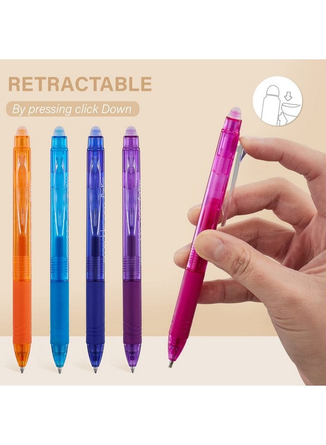 ParKoo 20 Colors Retractable Erasable Gel Pens Clicker Fine Point 0.7 Mm Make Mistakes Disappear Erasable Pens For Drawing Writing Planners And Crossword Puzzles - Image 3
