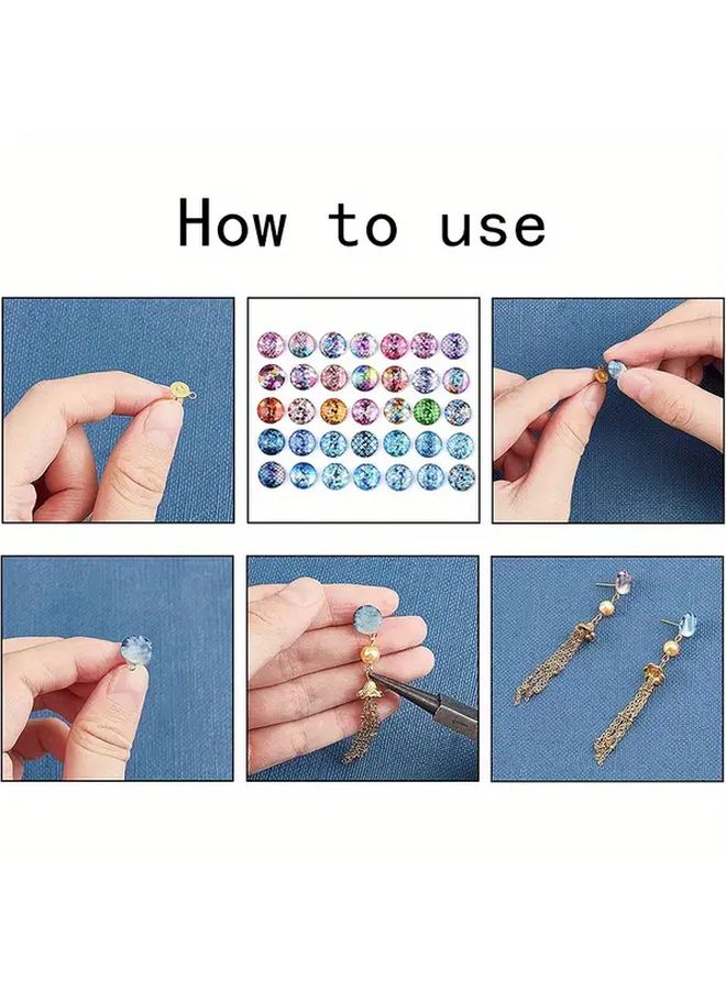 50 مجموعة من أعمدة الأذن المسطحة من الفولاذ مقاس 6 مم وألواح خلفية - مكونات صناعة مجوهرات متينة - Image 3