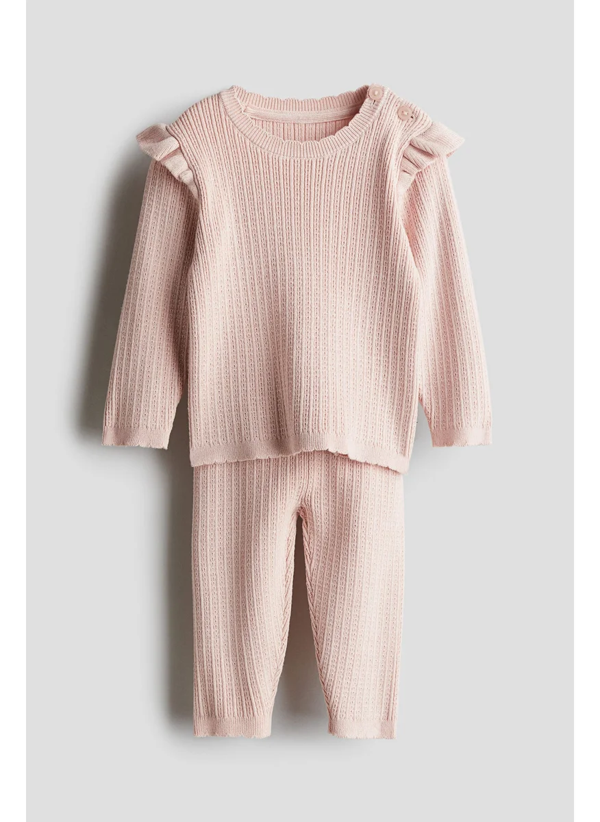 H&M 2-Piece Pointelle-Knit Set