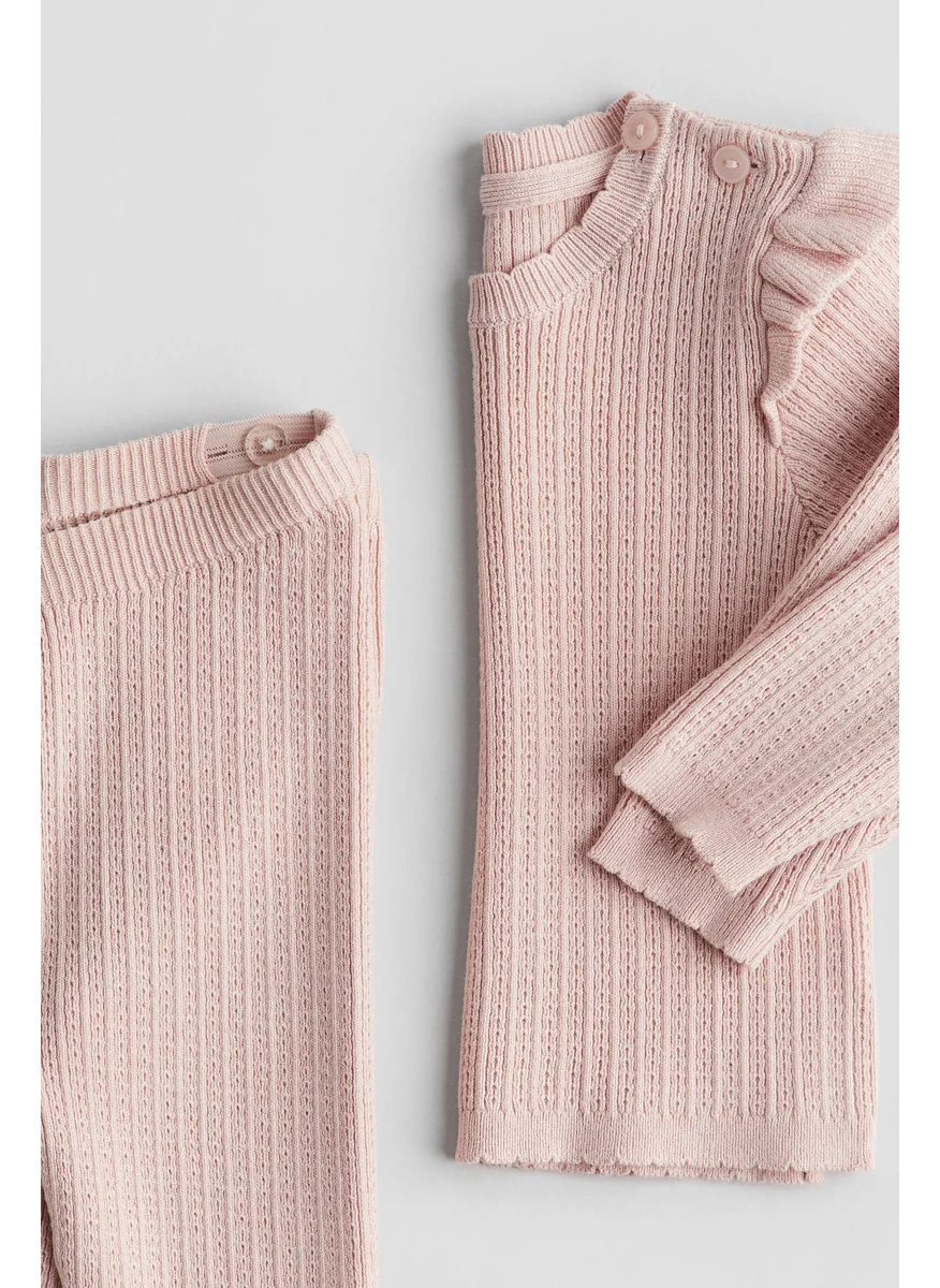 H&M 2-Piece Pointelle-Knit Set