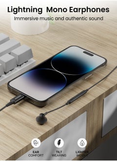 Remson [Apple MFi Certified] Remson Wired Mono Stereo Earphone with Lightning Connector – Hi-Fi Sound, In-Line Remote, Compatible with iPhone 14, 13, 12, 11 Pro Max, XS Max – Black  - Image 5