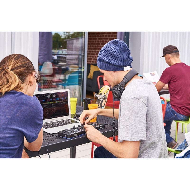 Hercules DJ DJControl Starlight | Pocket USB DJ Controller with Serato DJ Lite, Touch-Sensitive Jog Wheels, Built-in Sound Card and Built-in Light Show - Image 4