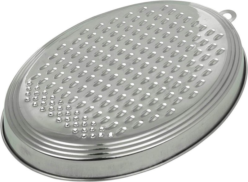 PUTHAK Silver Stainless Steel Oval Grater, for Home 24cm, Silver - Image 1