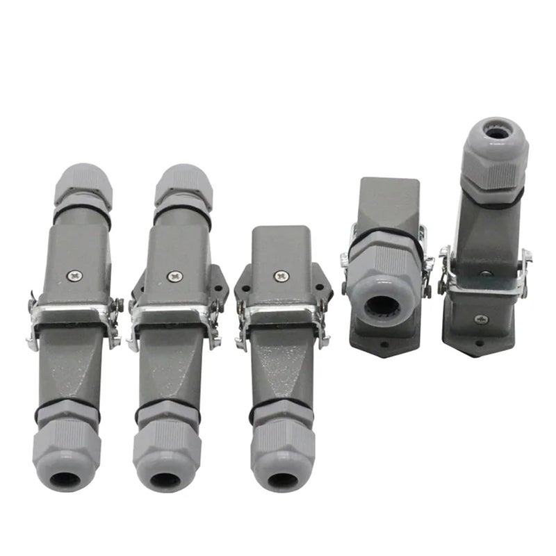 HDC-HA Rectangular Heavy Duty Connector 10A 16A 4 5 6 8 Pin Core Waterproof Industrial Socket(Red) - Image 1