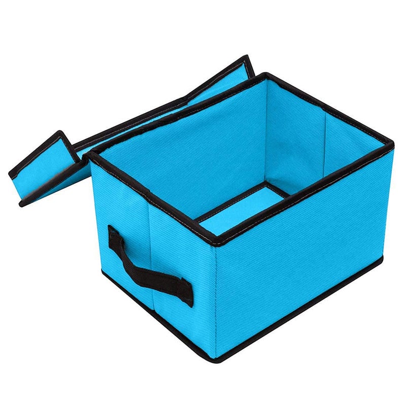 SH NASIMA MANUFACTURES SH NASIMA MANUFACTURER Non Woven Plain MultiFunctional Folding Storage Box Organizer Cover BagWardrobe For Toys Baby ClothPack Of 1 SkyBlue Medium - Image 1