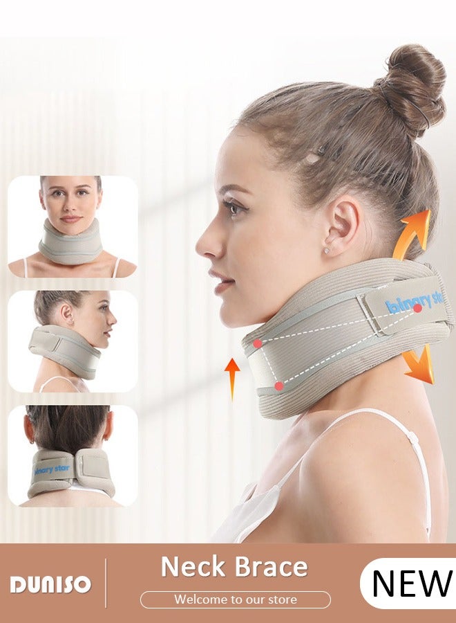 DUNISO Neck Brace, Neck Brace for Snoring & Sleeping, Cervicorrect Neck Brace, Keep Vertebrae Stable Relief Neck Pain,Adjustable Sleep Neck Care, Relieve Neck Pain And Spinal Pressure, Soft Foam Neck Support Brace for Women & Men - Image 1