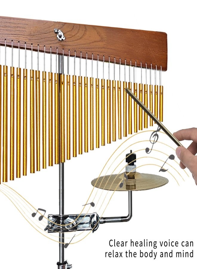ENNBOM Adjustable Height Wind Chime Single-row Percussion Chime wtih Collapsible Tripod Stand Bar Chime for Class Yoga (36 Note Chime with Cymbals) - Image 4