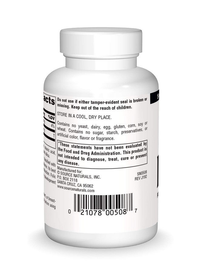 Source Naturals PABA, para-Amino Benzoic Acid, 100 mg Dietary Supplement - 250 Tablets - Image 2