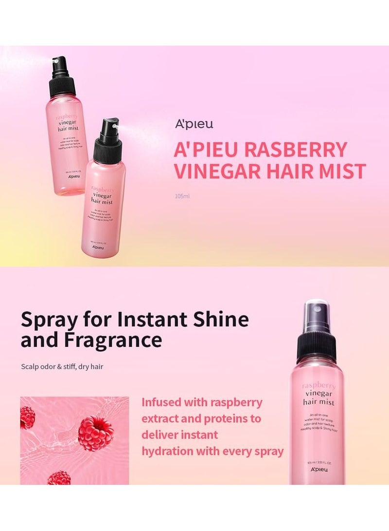 A'PIEU Raspberry Vinegar Hair Mist 105 ml - Image 5