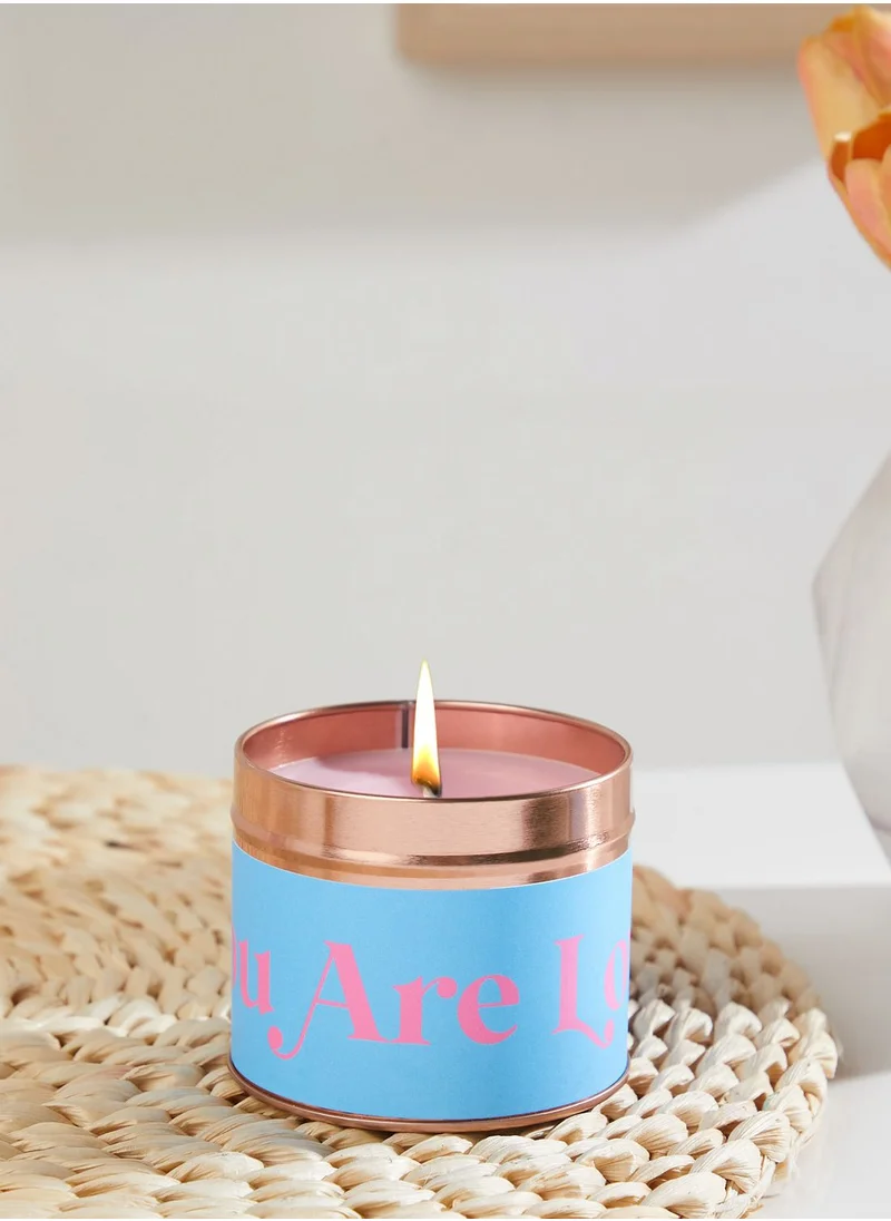 Flamingo Candles You Are Loved Tin Candle