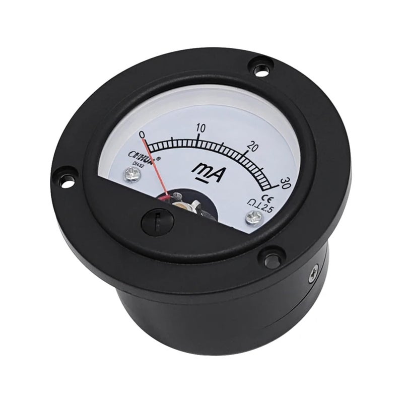 DH 52mA DC Milliammeter Pointer Ammeter Circular Instrument Current Measuring Tool Size 200MA 65 5MM - Image 1