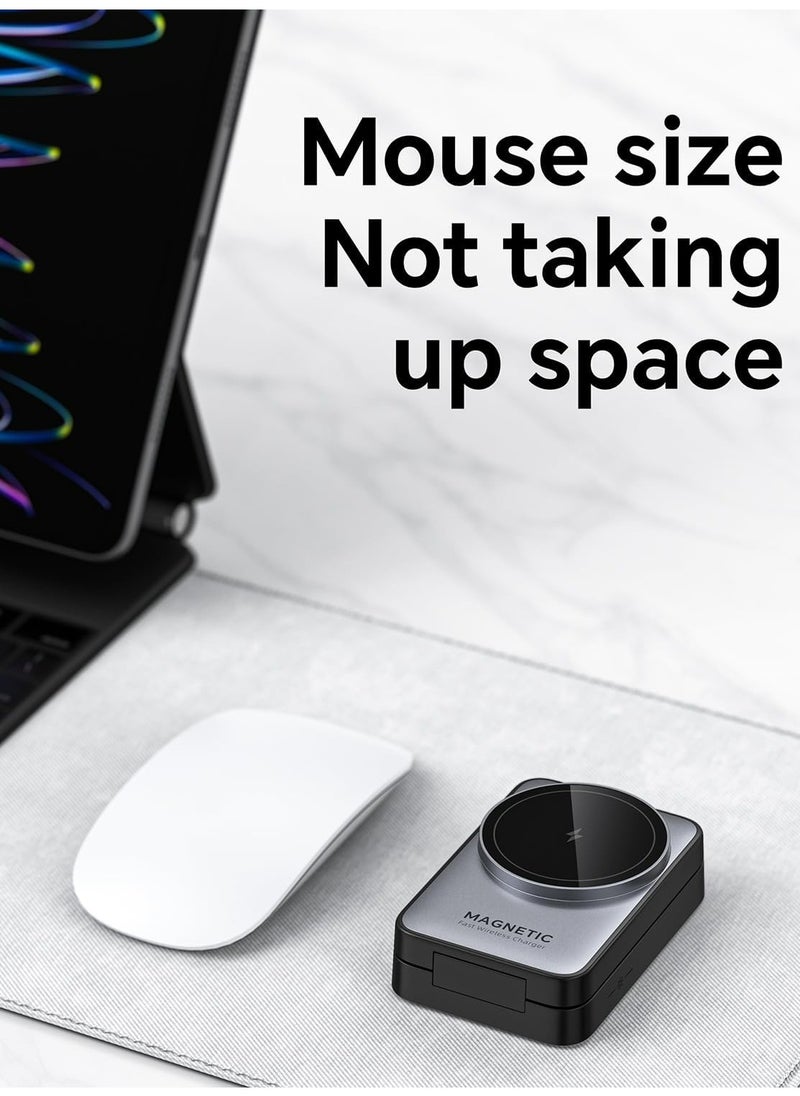 EcoZeit - 【Magnetic 3in1 Foldable Wireless Charger For IPhone】【Middle Level】Travel Magnetic Charger Station, Nightlight, Foldable, Wireless Charging; Compatible with Magsafe Charger&iPhone 16/15/14/13&Apple Watch&AirPods - Image 1