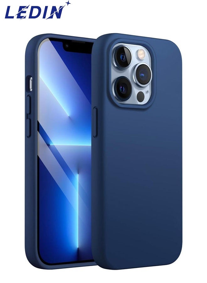 ليدين جراب سيليكون لهاتف iPhone 13 Pro Max، جراب هاتف كامل الجسم، ناعم الملمس، غطاء مقاوم للصدمات مع بطانة من الألياف الدقيقة - Image 1