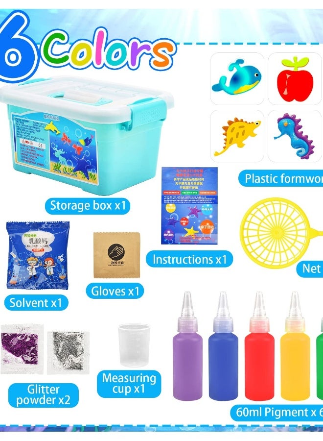 12 Color Magic Water ELF Water Animal Beads Kit, DIY Fun Mold Handmade Water Beads Toy, Creative 3D Magic Gels Water Animal Beads Kit, DIY Sea Life Creature Toys for Kids Birthday Gift - Image 2