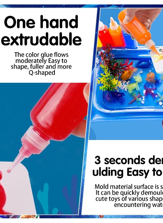 12 Color Magic Water ELF Water Animal Beads Kit, DIY Fun Mold Handmade Water Beads Toy, Creative 3D Magic Gels Water Animal Beads Kit, DIY Sea Life Creature Toys for Kids Birthday Gift - Image 4