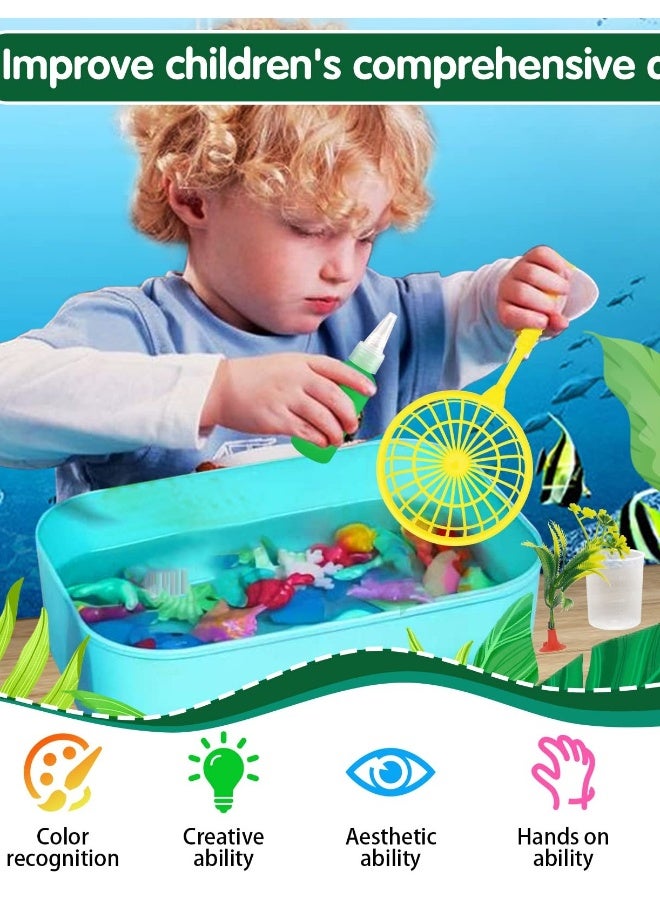 12 Color Magic Water ELF Water Animal Beads Kit, DIY Fun Mold Handmade Water Beads Toy, Creative 3D Magic Gels Water Animal Beads Kit, DIY Sea Life Creature Toys for Kids Birthday Gift - Image 3