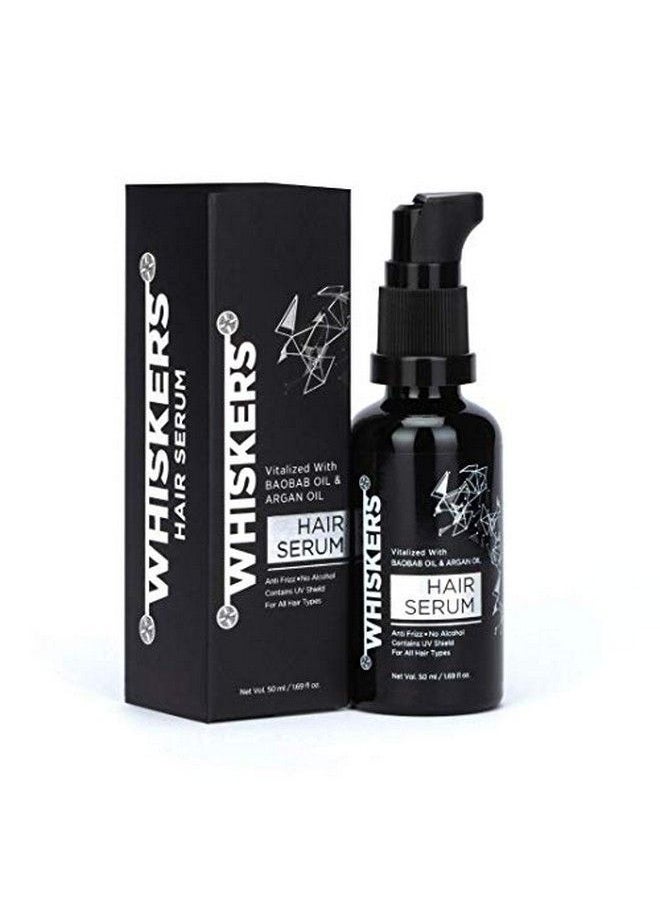 WHISKERS - Hair Serum Vitalised With Baobab Oil Argan Oil & Vitamin E (50Ml) Antifrizz And Contains Uv Shield Promotes Hair Growth - Image 1
