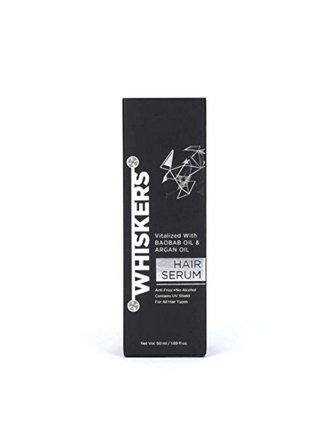 WHISKERS - Hair Serum Vitalised With Baobab Oil Argan Oil & Vitamin E (50Ml) Antifrizz And Contains Uv Shield Promotes Hair Growth - Image 1