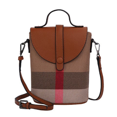 2024 Chic Mini Crossbody Cell Phone Bag Caramel color (polka dot phone bag cloth leather)