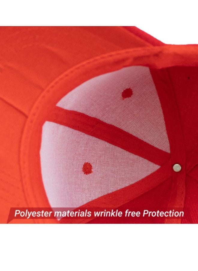 SARAOONT Classic Red Polyester Baseball Cap - Adjustable Unisex Dad Hat for Running, Workouts, and Outdoor Activities in All Seasons  - Image 5