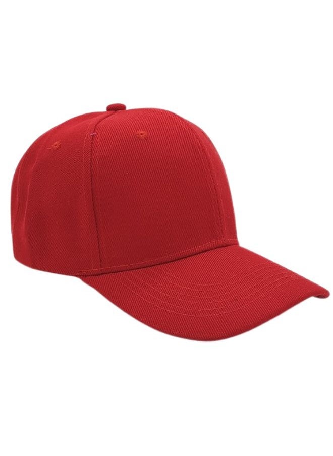 SARAOONT Classic Red Polyester Baseball Cap - Adjustable Unisex Dad Hat for Running, Workouts, and Outdoor Activities in All Seasons  - Image 3