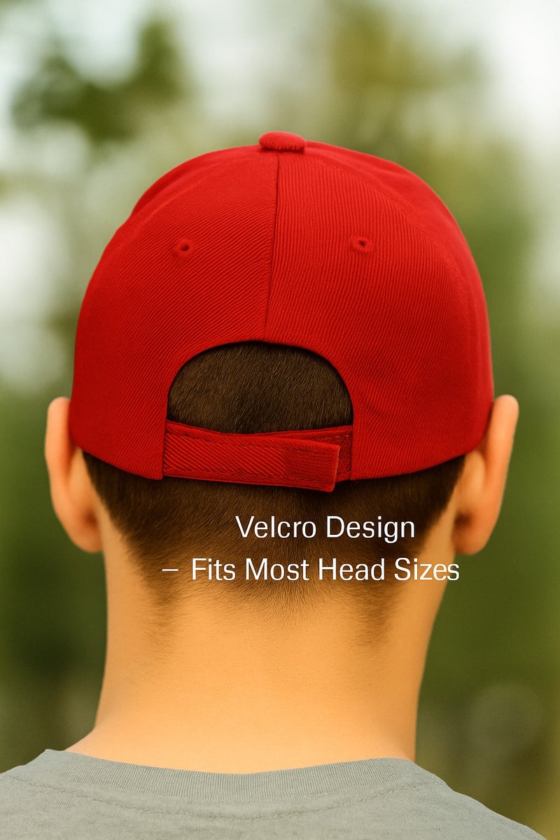 SARAOONT Classic Red Polyester Baseball Cap - Adjustable Unisex Dad Hat for Running, Workouts, and Outdoor Activities in All Seasons - Image 2