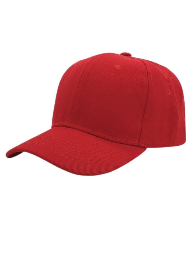 SARAOONT Classic Red Polyester Baseball Cap - Adjustable Unisex Dad Hat for Running, Workouts, and Outdoor Activities in All Seasons - Image 4