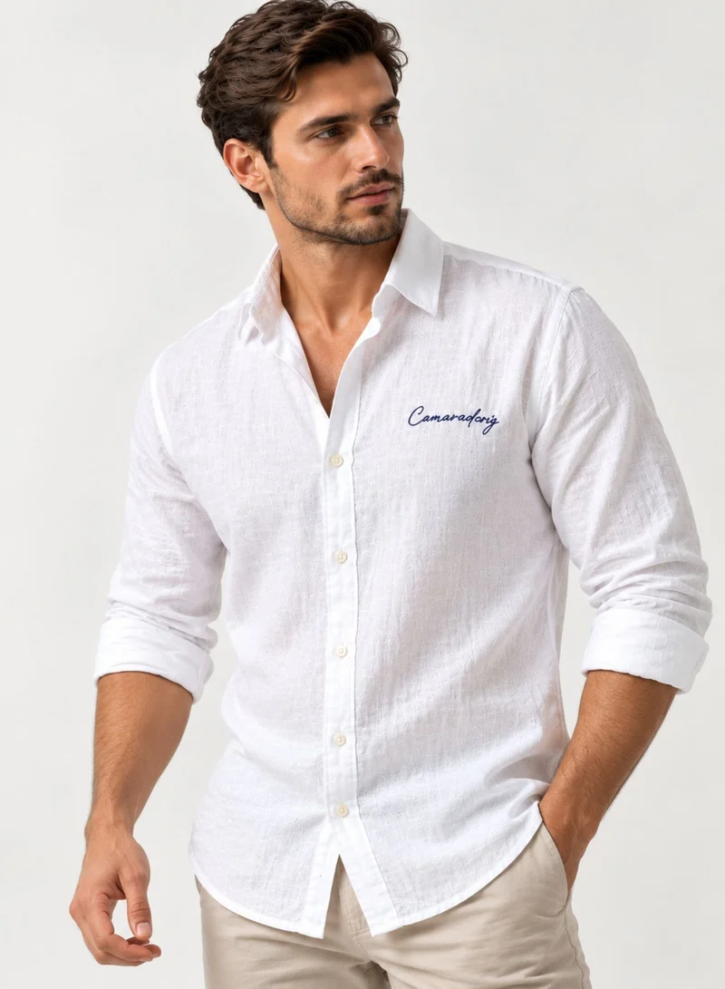 Thugfit PREMIUM PURE LINEN SHIRT WHITE