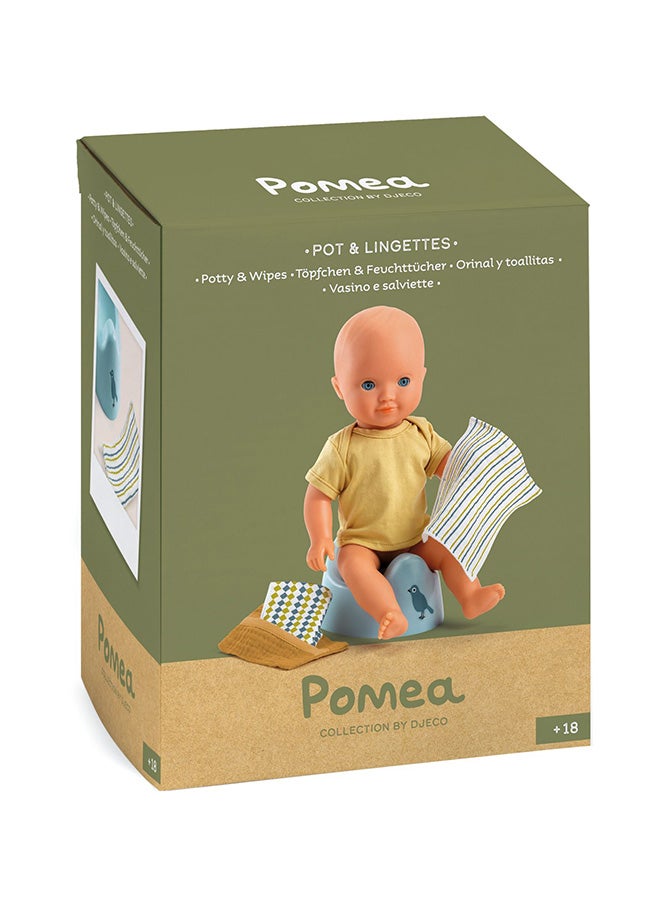 DJECO Pomea Doll Potty & Wipes - Image 1
