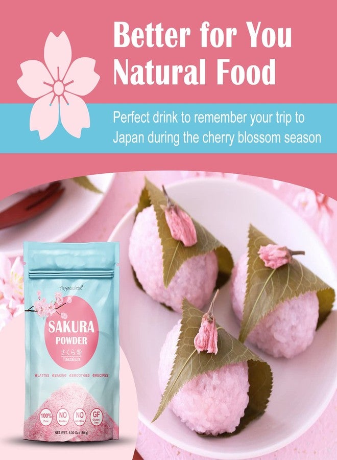 orgnisulmte Sakura Powder 100% Japanese Cherry Blossom, Sakura Latte Gluten-Free, Keto Friendly, Made in Japan 5.3 Oz (150g) - Image 5