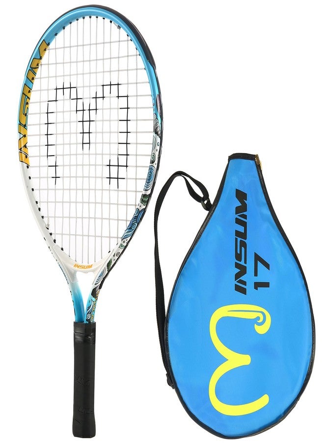 INSUM 17 inch Kids Tennis Racket for Aged 2~3 Starter, Multi-Color & Size Toddlers Tennis Racket for Baby Boys & Girls Beginner, Come with Shoulder Cover Bag for Carry(Blue) - Image 1