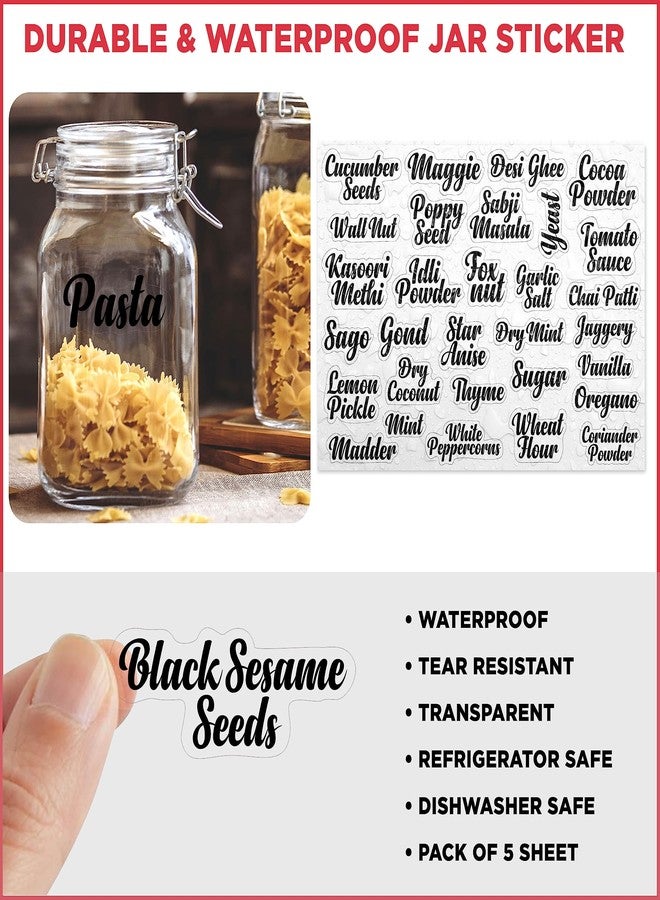 INKWARE Transparent Waterproof Vinyl Stickers for Decals Craft, Kitchen Jar containers Labels, Mason Jars Glass Bottles (Pacl of 150- (2 Inch x 1.5 Inch) - Image 4