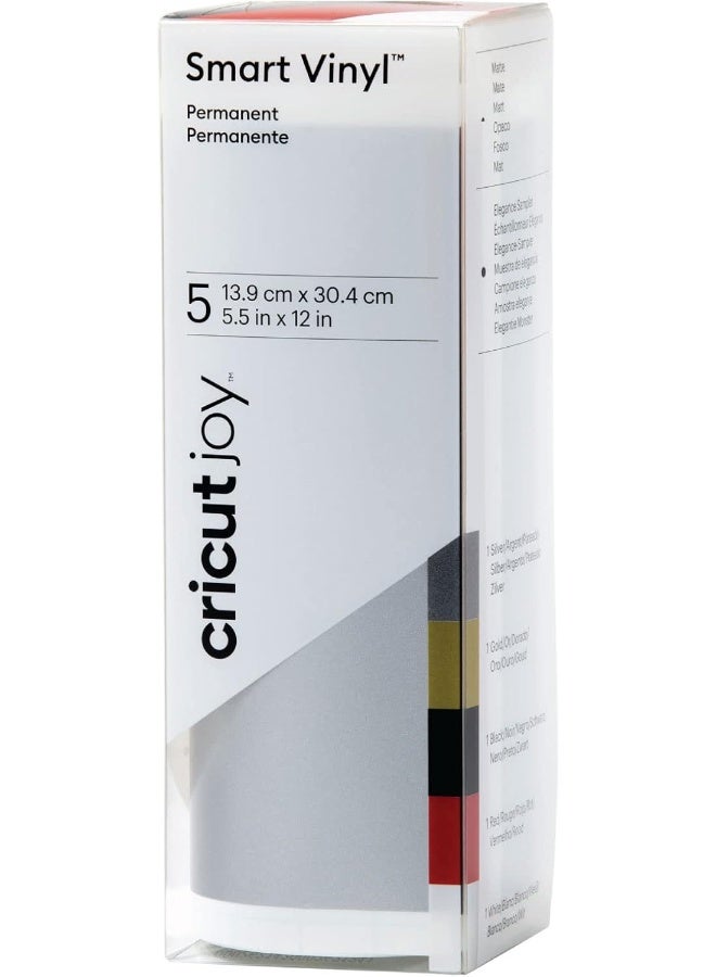 Cricut فينيل ذكي دائم من جوي - أناقة (مات) 13.9 سم × 30.4 سم أوراق لاصقة ذاتية - Image 1