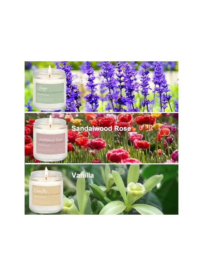 The Bros 6 Pack Candles for Home Scented Aromatherapy Candles Gifts Set for Women, Lavender Candle, Natural Soy Wax Long Lasting Candle Set Gifts for Birthday, Valentine, Ramadan, Anniversary Present - Image 3