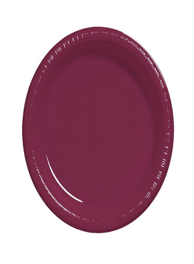 Creative Converting Touch of Color 20 Count Plastic Lunch Plates, Burgundy - 28312211, 7"