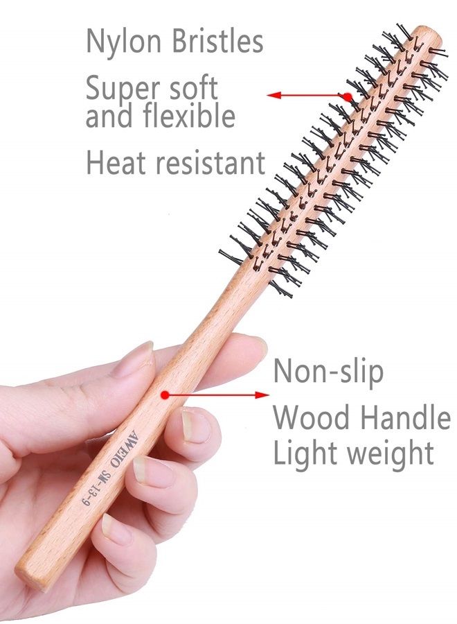 Perfehair Small Round Brush for Short Hair, 1 Inch Mini Quiff Roller for Women and Men, Best for Thin Hair, Bangs, Beard, Styling, Lifting, Curling - Image 4